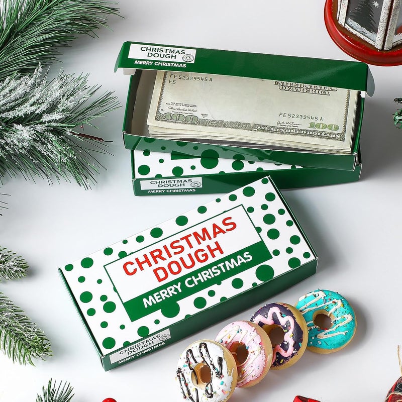 Gilprop 3 Pcs Christmas Funny Money Holder for Cash Donut Gift Box Unique Funny Donut Box Part of a Pizza Is the Dough for Parties - Image 4